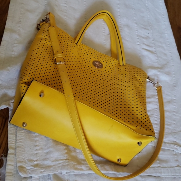 Yellow purse, ladies bag with a shoulder strap - Picture 4 of 7